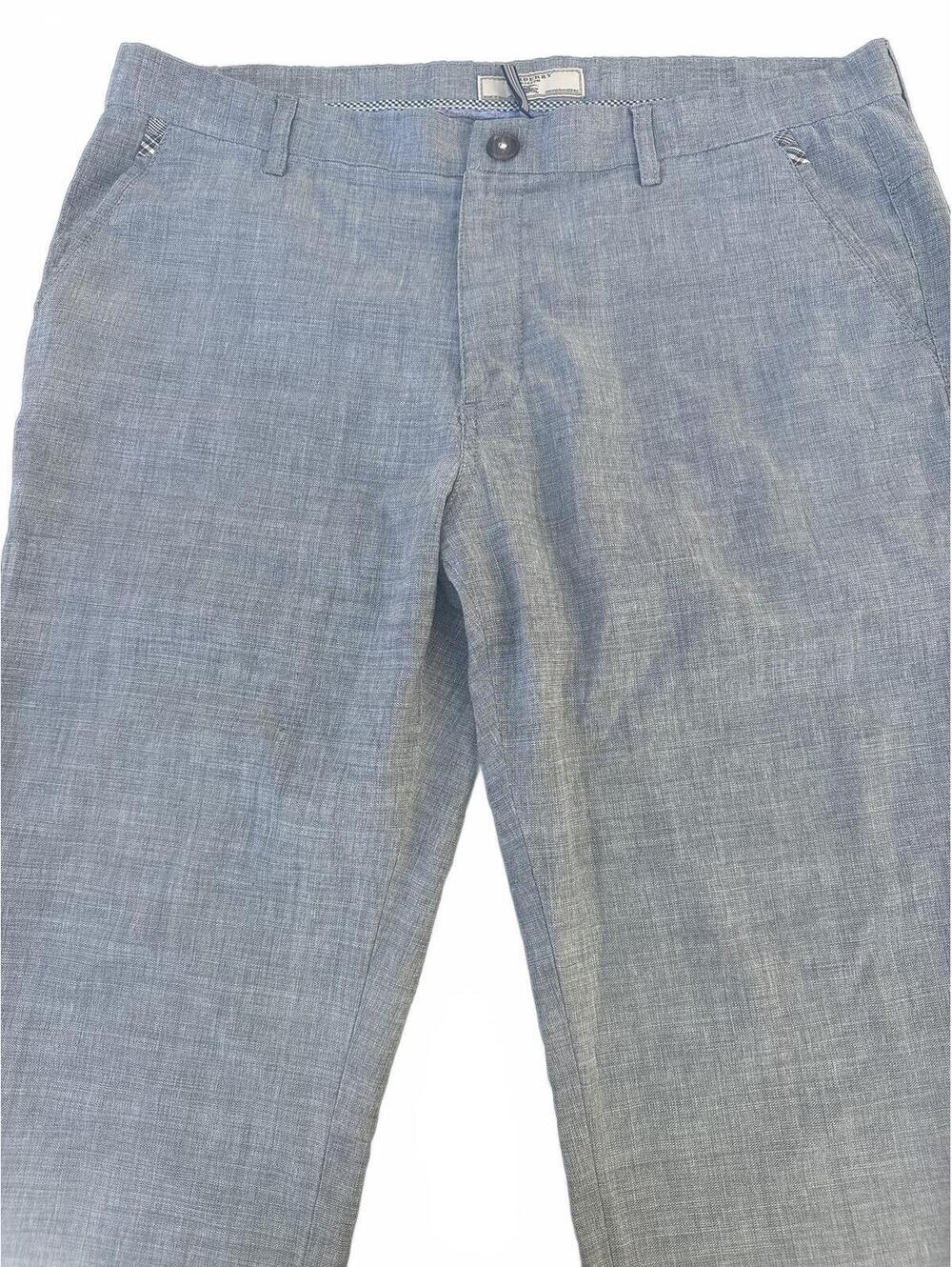 Burberry Prorsum Gray Linen Blend Pants 40